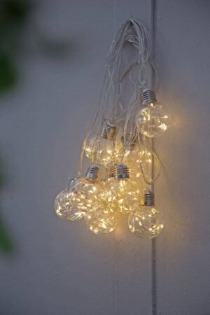 9x9x2.5" Led String Lights Withballs,Clear 24EA/CTN